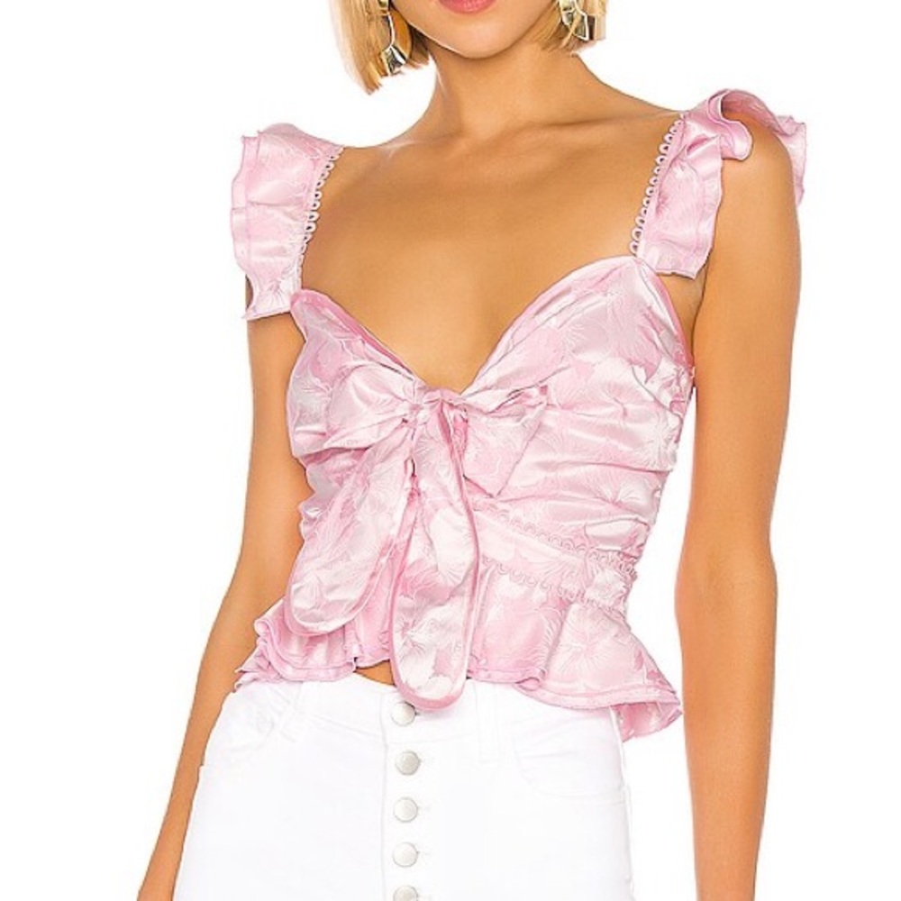 V. Chapman Petals pink floral blouse
